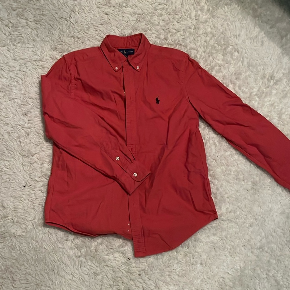 Red Button Up Shirt
